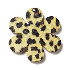 Leopard Print Pattern Acrylic Big Pendants&nbsp;OACR-B008-C01