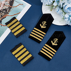 2 Pairs 2 Styles Polyester Fiber Epaulettes&nbsp;AJEW-CN0008-34