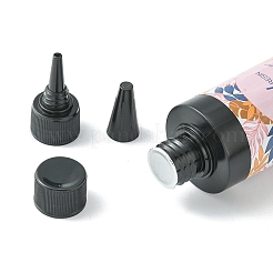 UV接着剤とボトル  スクイズボトル  トップキャップ付き  自己粘着性プラスチック ラベル ステッカー  パッケージ用  長方形  ピンク  5.2x16.5cm  カバー：5cm  容量：250ml（8.45fl.oz）&nbsp;DIY-YWC0001-89A