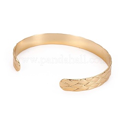 Long-Lasting Plated Brass Cuff Bangles&nbsp;BJEW-E370-05G