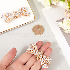2Pcs Bowknot Alloy Rhinestone Shoe Decorations&nbsp;FIND-CP0002-26B