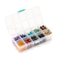 285Pcs 14 Style Natural Mixed Faceted Round Gemstone Beads&nbsp;G-LS0001-58