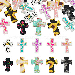 20Pcs 10 Styles Cross Silicone Focal Beads&nbsp;SIL-TA0002-78