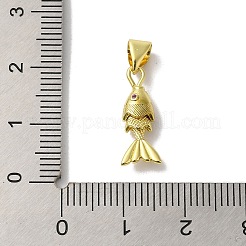 Brass Micro Pave Cubic Zirconia Pendants&nbsp;KK-H487-23G-01