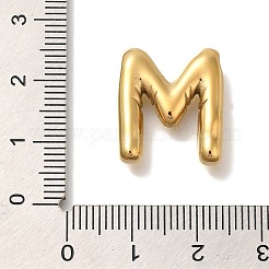 PVD真空メッキ304ステンレスペンダント  18KGP本金メッキ  レターチャーム  文字m  19x16.5x4.5mm  穴：2mm&nbsp;STAS-S148-29G-M