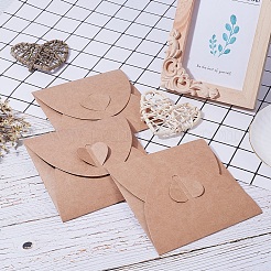 Vintage Square Heart Buckle CD Envelopes&nbsp;DIY-WH0092-01