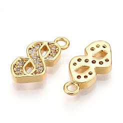 Brass Micro Pave Cubic Zirconia Charms&nbsp;KK-N261-104I-G
