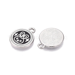 Rack Plating Alloy Enamel Pendants&nbsp;ENAM-N070-01C-01P-02