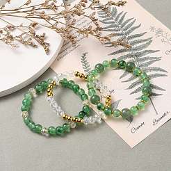 Multi-layered Stretch Beaded Bracelets Sets&nbsp;BJEW-JB05755-03