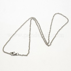 Tarnish Resistant Trendy Unisex 304 Stainless Steel Cable Chain Necklaces&nbsp;X-NJEW-M057-A-01