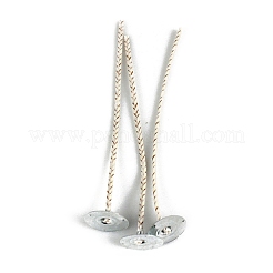 綿のキャンドル芯  金属製のサステナタブ付き  DIYキャンドル作りに  ビスク  15cm  100個/セット&nbsp;PW-WG73751-02