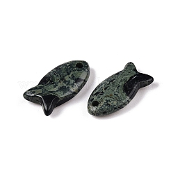 天然カンババジャスパーペンダント  魚  23.5~24.5x12x5~6mm  穴：2mm&nbsp;G-N342-106D