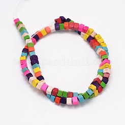 Cube Synthetic Turquoise Bead Strands&nbsp;G-M150-30