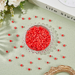 PE DIY メルティビーズ ヒューズビーズ リフィル 2000個  チューブ  レッド  5x5mm  穴：3mm&nbsp;DIY-SP0004-73B