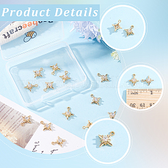 14Pcs Brass Micro Pave Cubic Zirconia Pendants&nbsp;KK-BBC0028-17