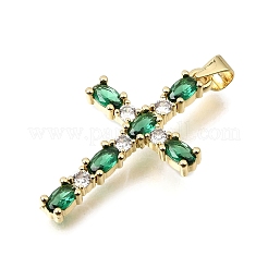 Brass Pave Cubic Zirconia Pendants&nbsp;CU-CBAE7DF-11G-A