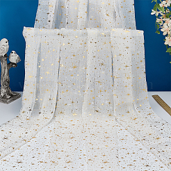 Star Pattern Polyester Gold Stamping Fabric&nbsp;AJEW-WH0314-808B