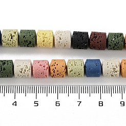 合成溶岩石染色ビーズ連売り  バレル  ミックスカラー  8~9x8~9mm  穴：1mm  約47個/連  15.28''（38.8センチメートル）&nbsp;G-H311-05B-01