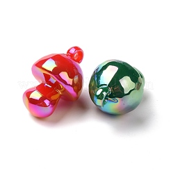 オペークアクリルパーツ  ABカラー  きのこチャーム  ミックスカラー  33x22mm  穴：3mm&nbsp;MACR-L013-03