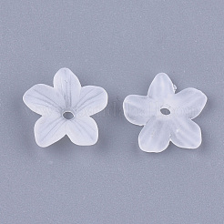 5-Petal Transparent Acrylic Bead Caps&nbsp;FACR-T001-06