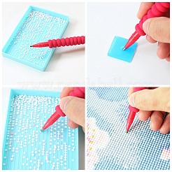 クリスマステーマのプラスチックダイヤモンド塗装ポイントドリルペン  ダイヤモンド塗装アクセサリー刺繍ツール  雪だるま  190mm&nbsp;XMAS-PW0001-099J