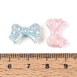 蓄光UVメッキ不透明アクリルビーズ  虹色の  蝶結び  暗闇で光る  ミックスカラー  11.5x17.5x5mm  穴：1.8mm&nbsp;OACR-N154-05