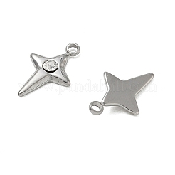304 Stainless Steel Rhinestone Pendants&nbsp;RB-CBA5879-01P
