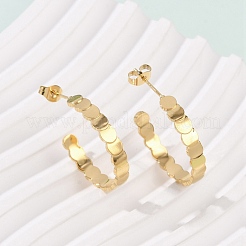 304 Stainless Steel C-Shaped Stud Earrings&nbsp;EJEW-V004-05G
