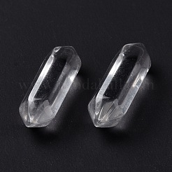 ガラスビーズ  穴がない  弾丸  透明  22~23x6x6mm&nbsp;GLAA-K058-04B