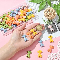 50Pcs 5 Colors Resin Pendants&nbsp;RESI-CJ0004-49