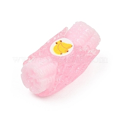プリント入り不透明樹脂カボション  模造食品  バナナ  ミックスカラー  31x17x14.5mm&nbsp;RE-CBAF00C-06