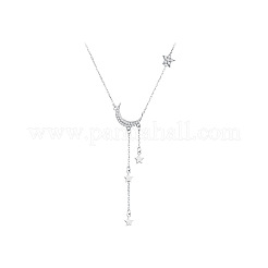 Alloy Crystal Rhinestone Moon Pendant with Star Tassel Necklaces for Women&nbsp;FS-WGD2029-01