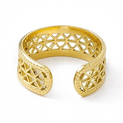 Ion Plating(IP) 304 Stainless Steel Cuff Ring for Women&nbsp;RJEW-C060-26G