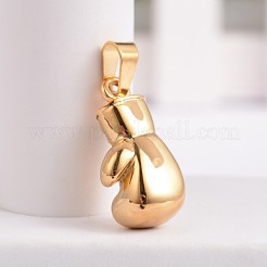 304ステンレスペンダント  3Dボクシング​​グローブペンダント  アンティーク黄金  29x15x12mm  穴：5x8.5mm&nbsp;STAS-H061-05AG