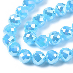 Electroplate Glass Beads Strands&nbsp;EGLA-Q125-008
