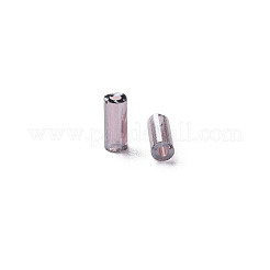 Transparent Colours Luster Glass Bugle Beads&nbsp;SEED-N005-001-A03