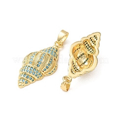 Brass Micro Pave Cubic Zirconia Pendants&nbsp;CU-CBADD64-02G