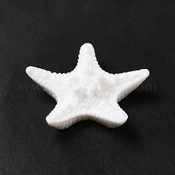 海の動物の不透明樹脂カボション  ヒトデ  ホワイト  37x38x9mm&nbsp;CRES-M014-14A