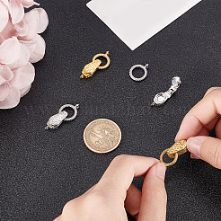 4セット2色の真鍮製折りたたみ式マグネット留め具  プラチナ·ゴールデン  31mm  2セット/カラー&nbsp;KK-CA0002-99