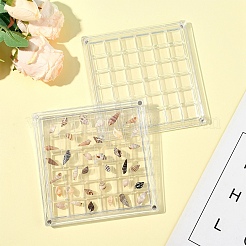 36 Grids Magnetic Acrylic Shell Storage Box with Lid&nbsp;AJEW-YWC0009-003