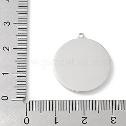 304ステンレススチールラインストーンペンダント  フラットラウンドのチャーム  太陽 月 星  ステンレス鋼色  23x20.5x2.5mm  穴：1.6mm&nbsp;STAS-Z122-53P