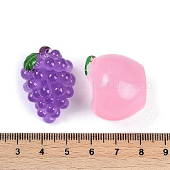 不透明樹脂デコデンカボション  模造果物  混合図形  ミックスカラー  20.5~37x23~25x21~25mm&nbsp;RESI-M050-06A