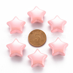 不透明なアクリルビーズ  パールカラーの  スター  ピンク  20.5x21x12.5mm  穴：3.5mm&nbsp;MACR-S372-02B-82
