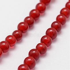 天然石カーネリアンビーズ連売り  染め＆加熱  ラウンド  2mm  穴：0.5mm  約190個/連&nbsp;G-N0184-04-2mm