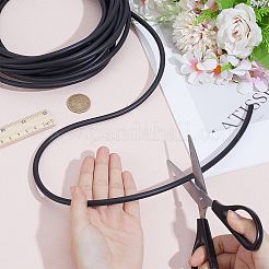 バッグの内芯用 5m PVC 丸中空コード  ブラック  6mm  約5.47ヤード（5m）/セット&nbsp;OCOR-BC0006-86A