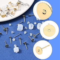 DIY シリコン型 スタッド イヤリング 作成キット  混合図形  ホワイト  8~9x5~10x5mm&nbsp;DIY-FS0008-89