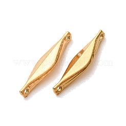 304ステンレススチールコネクタチャーム  リーフリンク  イオンプレーティング（ip）  長持ちメッキ  18KGP本金メッキ  15x4x2mm  穴：0.8~0.9mm&nbsp;STAS-N124-58G