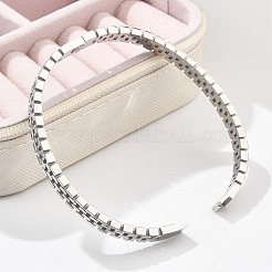 女性用304ステンレススチール時計バンドバングル  ステンレス鋼色  内径：2x2-3/8インチ（5x6cm）&nbsp;BJEW-Z092-03P