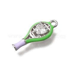 Brass Micro Pave Cubic Zirconia Pendants&nbsp;KK-K427-22P-01