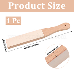 ブナ材の革研ぎ板  長方形  モカシン  281x43x13mm&nbsp;AJEW-WH20006-374